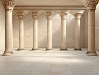 Fototapeta premium Ancient hall with columns