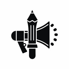 Brand awareness vector silhouette illustration isolated on white background