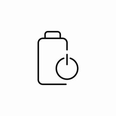 battery power on icon sign vector