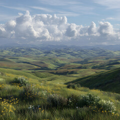 Obraz premium Endless Horizons: The Majestic Beauty of Open Spaces and Natural Serenity