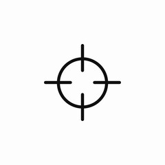 crosshair target sight icon sign vector