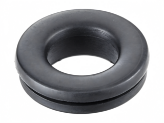 Rubber grommet isolated on a transparent background