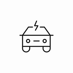 electric car charging icon sign vector