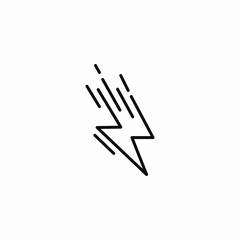 lightning strike motion icon sign vector