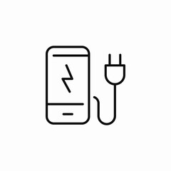 phone charging plug icon sign vector