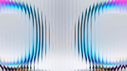 Modern Abstract Iridescent Glass Texture with Vertical Curves and Lines