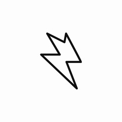 single lightning bolt icon sign vector