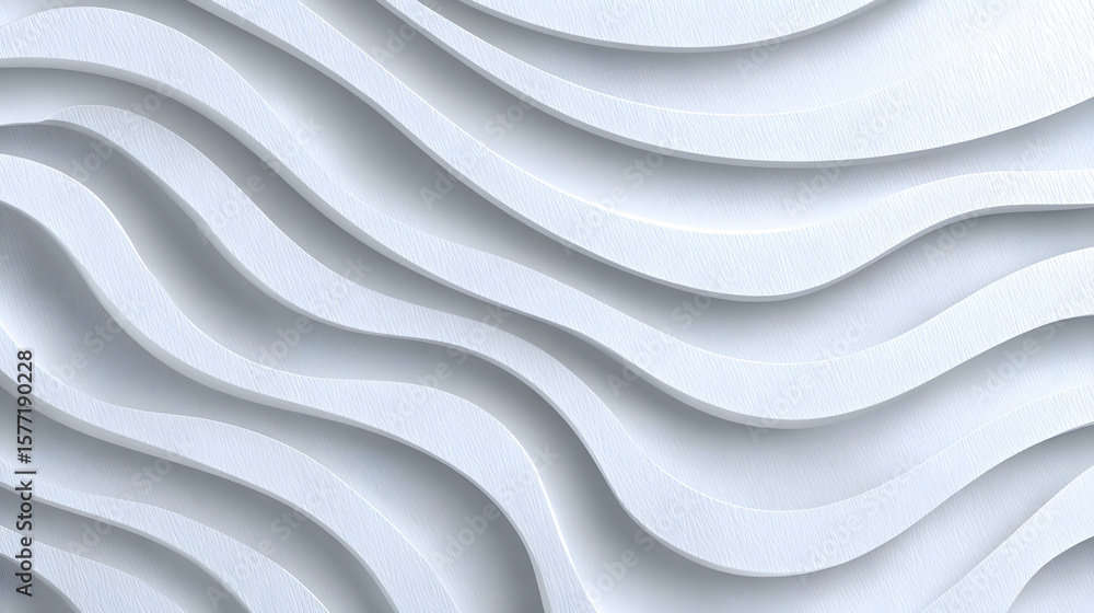 Poster stylish and modern minimalist seamless white wave texture pattern background with monochromatic colo
