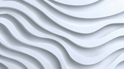 Obraz premium Stylish and modern minimalist seamless white wave texture pattern background with monochromatic color scheme. Abstract White Wave Forms background
