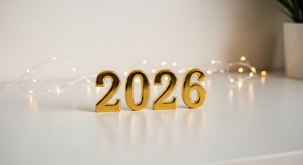 2026: Golden Year Ahead - Festive New Year's Concept