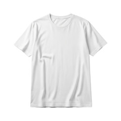 white t-shirt isolated on transparent background.