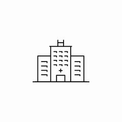 hospital building medical icon sign vector