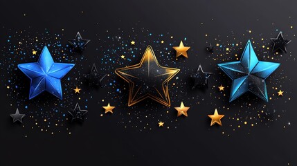 Stars on a dark background