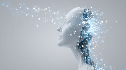 AI head emitting light