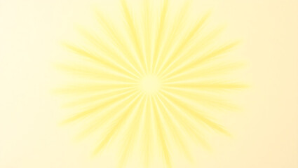 Obraz premium Central luminous yellow point with symmetrical sunbeam pattern extending outward, 32K Resolution