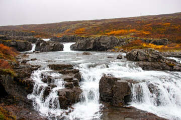 Thingmanna Waterfall is a quiet, lesser-known cascade nestled in Iceland’s highlands, offering a peaceful retreat with scenic charm and natural beauty