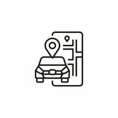 car navigation map icon sign vector
