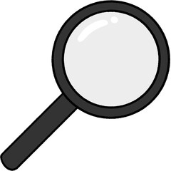 magnifying glass isolated on white