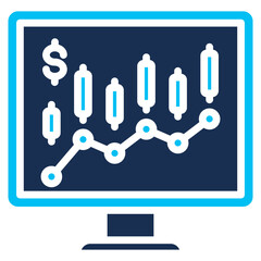 Stock Market solid color icon
