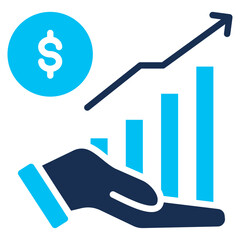 Profit Margin solid color icon