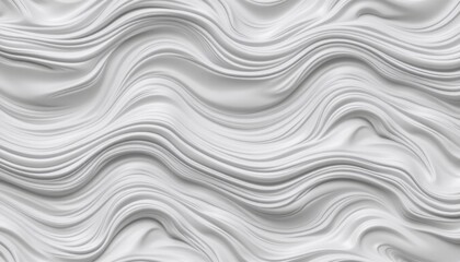 Obraz premium Abstract wavy textured surface with flowing curves and smooth white ripples creating a modern artistic pattern suitable for backgrounds and design projects