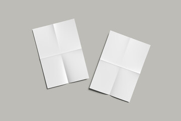 A4 flyer isolated on grey background