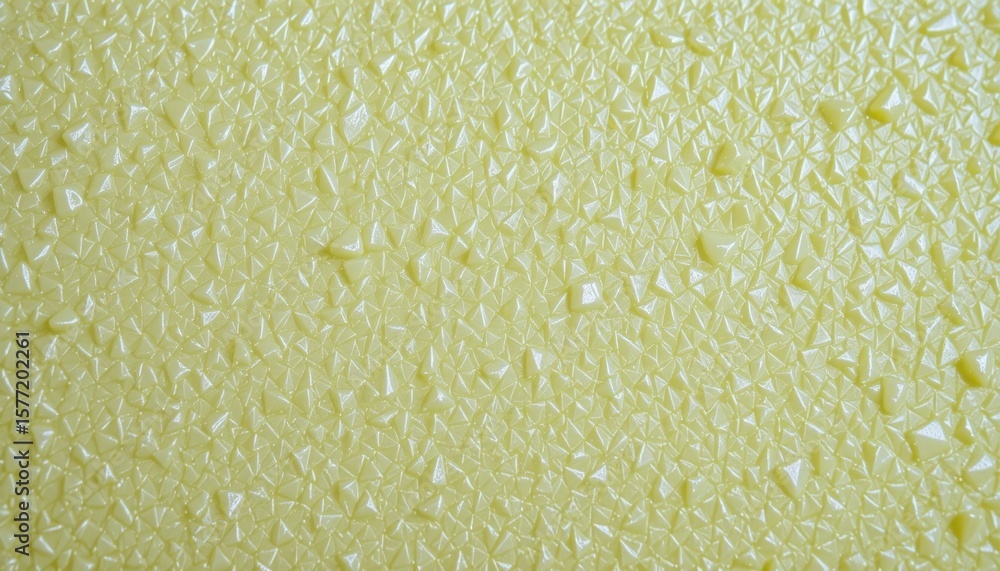 Poster close-up of a yellow textured surface featu small geometric pyramid shapes with a detailed pattern a