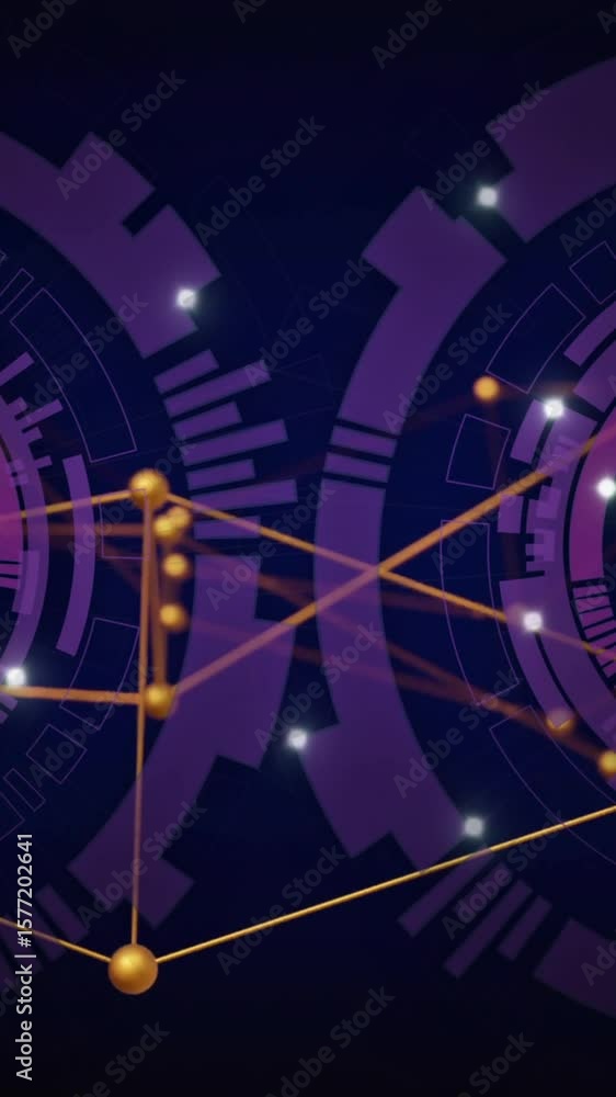 Poster animation of network of connections over scopes scanning