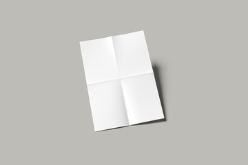 A4 flyer isolated on grey background