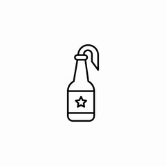 molotov cocktail explosive icon sign vector