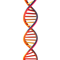  A vibrant and striking representation of the double helix structure of DNA on transparent