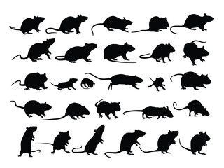 The big set silhouettes of rats.
