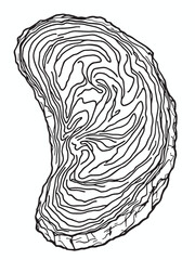 Slice of boneless pork neck 