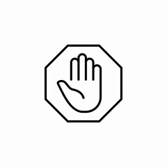 stop hand sign icon sign vector