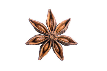anise star on a white background