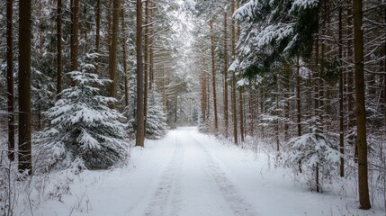 Snowy forest path (2)