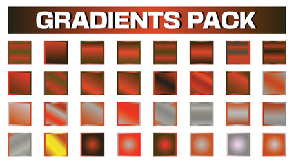 Obraz premium Gradients Pack Copper Palette Textures Modern Graphic Design Background Patterns Art Collection