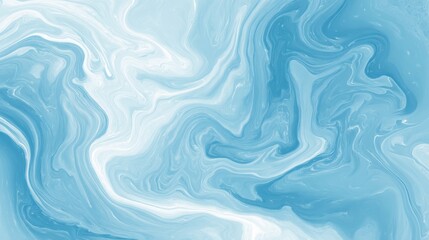 Abstract Blue and White Marble Swirls
