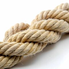 close up of rope against white background