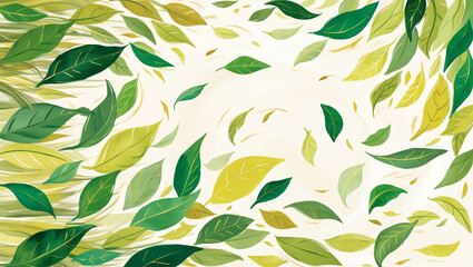 Natural Leaf Design in Soft Watercolor Style for Print or Decor generativ ai