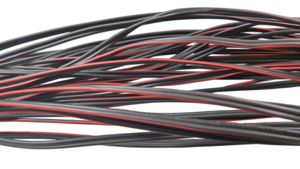 electrical cables prepared for plugging into plugs