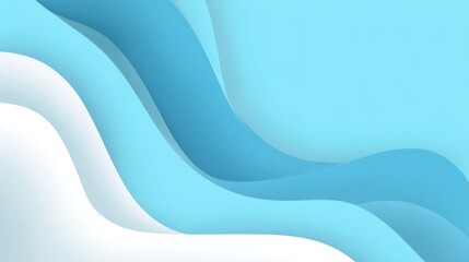 Obraz premium Abstract Blue and White Wavy Layers Background
