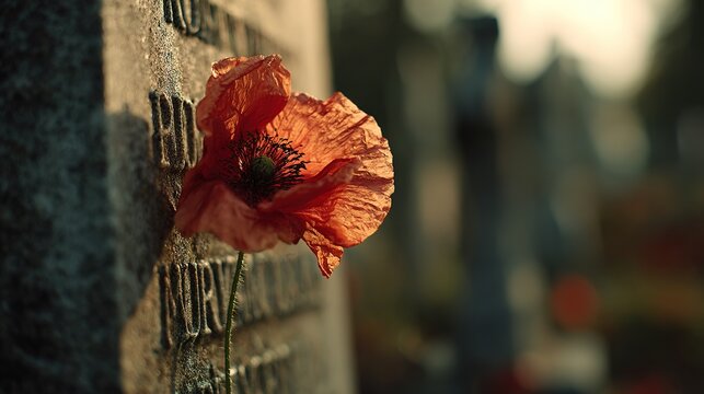 Poppy Flower Memorial Tribute