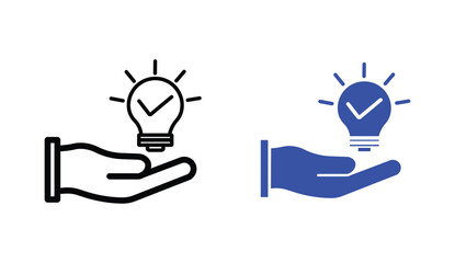 Solution icons vector pack in black and blue