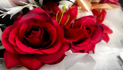 bouquet of red roses 