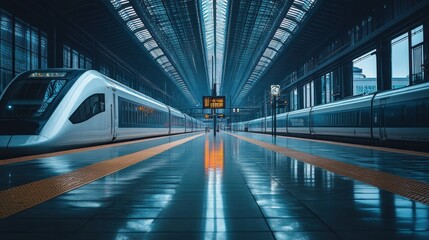 Train station interior, modern