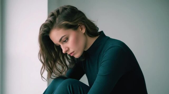 A sad woman with attractive look &ndash; heartbreak and broken trust emotional concept