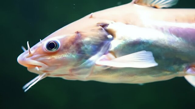 Albino Corydoras Catfish Portrait