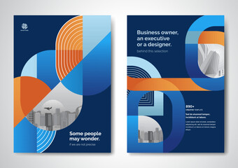 Template vector design for Brochure, AnnualReport, Magazine, Poster, Corporate Presentation, Portfolio, Flyer, infographic, layout modern size A4, Front and back, Easy to use and edit.