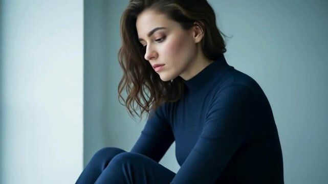 A sad woman with attractive look &ndash; heartbreak and broken trust emotional concept